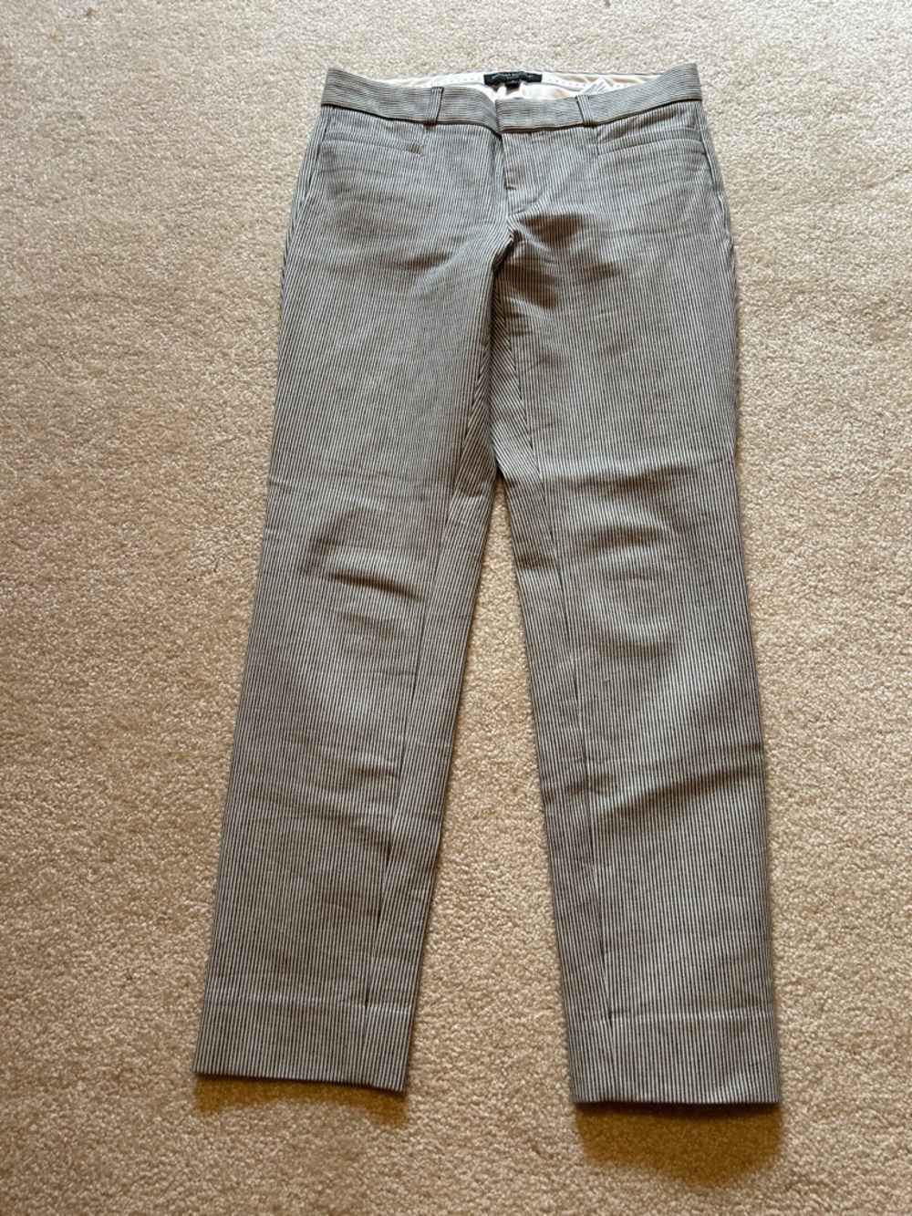 Women’s Straight-Leg Pinstripe Dress Pants - Gray. New no tag